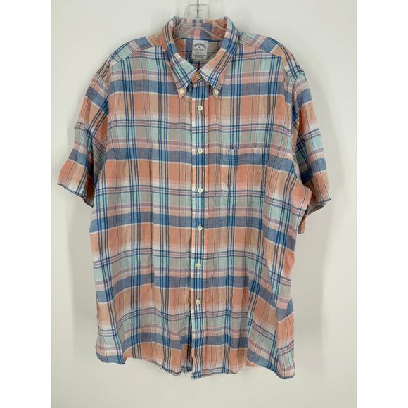 Brooks Brothers 100% Irish Linen Button Down Polo Shirt Regent Fit XL - Picture 1 of 7